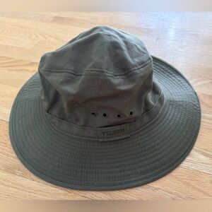 Filson Olive Green Wide-Brim Cotton Hat